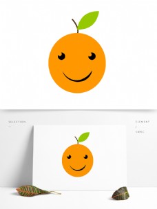 橙子表情矢量素材