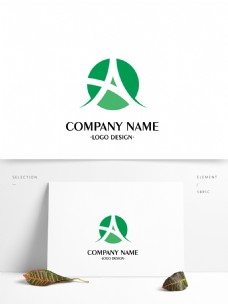 绿色象形logo设计