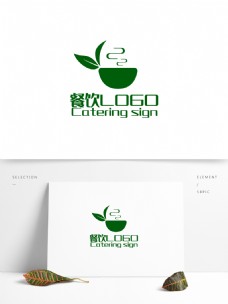 原创创意简约茶杯茶馆餐饮饮品LOGO标志