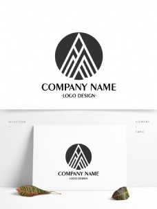 三角形标志logo设计