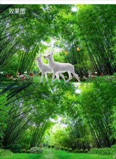 竹林梦幻美丽自然风景视频