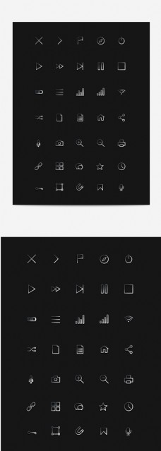 黑色线性icon图标大全