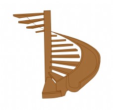 木质楼梯装饰插画