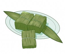 端午节粽子端午节绿色粽子叶
