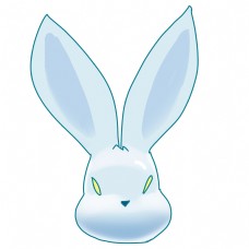 蓝色复活节兔子插图