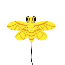 黄色蝴蝶风筝插图
