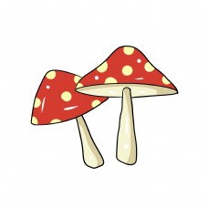 红色圆点蘑菇插图