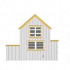木质的房屋建筑插画