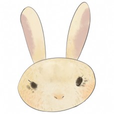 白色复活节兔子插图