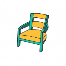 立体椅子装饰插画