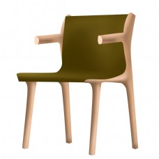 一把木质椅子插画