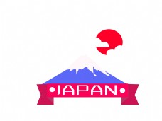 日本富士山装饰插画