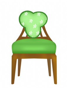 漂亮的绿色椅子插图