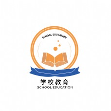 教育学校教学扁平简约学院矢量logo标志