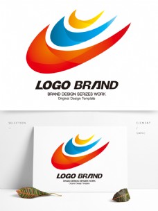标志设计矢量红蓝黄字母C标志公司LOGO设计