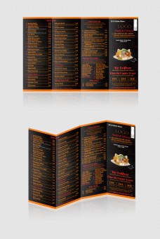 菜单菜谱四折页设计模板
