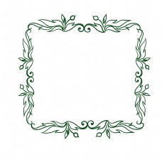 欧式边框绿色欧式花纹边框