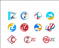 字母设计zc字母标志logo