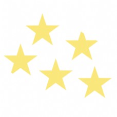 星星手绘黄色五角星