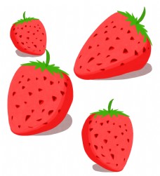 风情草莓夏季主题手绘风格