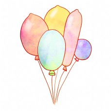彩色漂亮气球插图