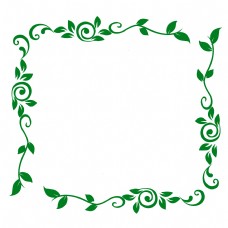 装饰花边绿色花藤装饰边框