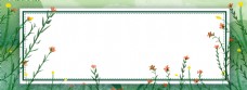 简约夏季植物花朵海报banner