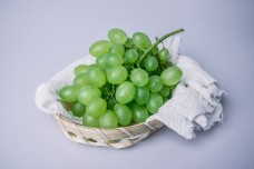 绿色水果绿色葡萄提子水果元素