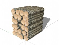 木柴木材模型