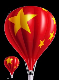 红色球红色党建五星热气球
