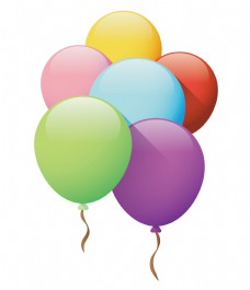 彩色漂浮气球插图