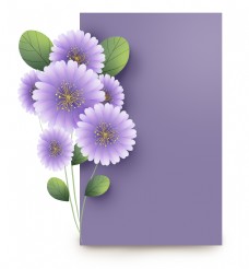 绿色叶子千头菊紫色提示框