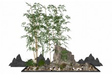 园林假山SU模型