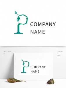 绿色叶子企业商务树叶logo