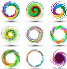 缤纷色彩色彩缤纷的漩涡标志
