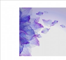 分形艺术紫色梦幻炫彩花朵