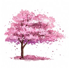 春天海报樱花树