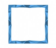 形色边框蓝色几何方形边框