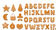 可爱饼干卡通英文字体