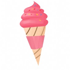 夏天卡通少女心冰淇淋