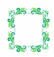绿色欧式边框装饰