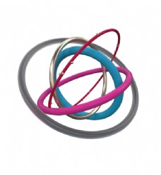 圆环五彩圆环金属圆环金属玻璃红色圆环系列