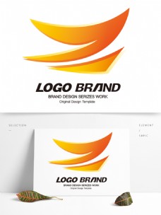 标志设计创意矢量金黄帆船公司标志LOGO设计