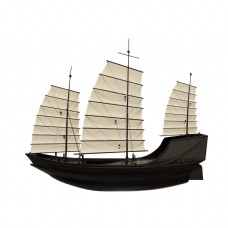 木制大帆船工艺品