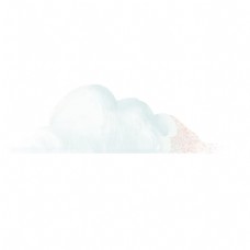白色圆弧漂浮云朵元素