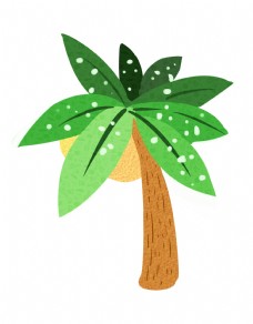创意卡通椰子树