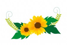 装饰花边黄色花朵装饰边框