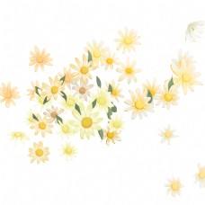 黄色植物花朵元素