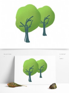 自然元素自然绿色树木装饰元素