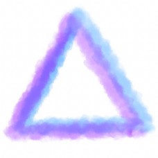 边角紫色水彩三角形边框